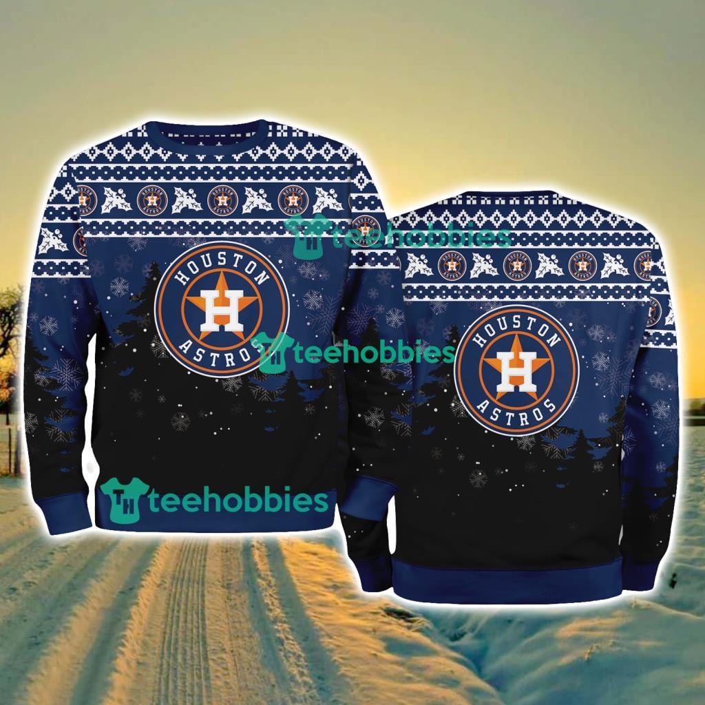 Houston Astros MLB Knitting Pattern Christmas Tree Pine Happy Ugly Sweater Merry Chistmas