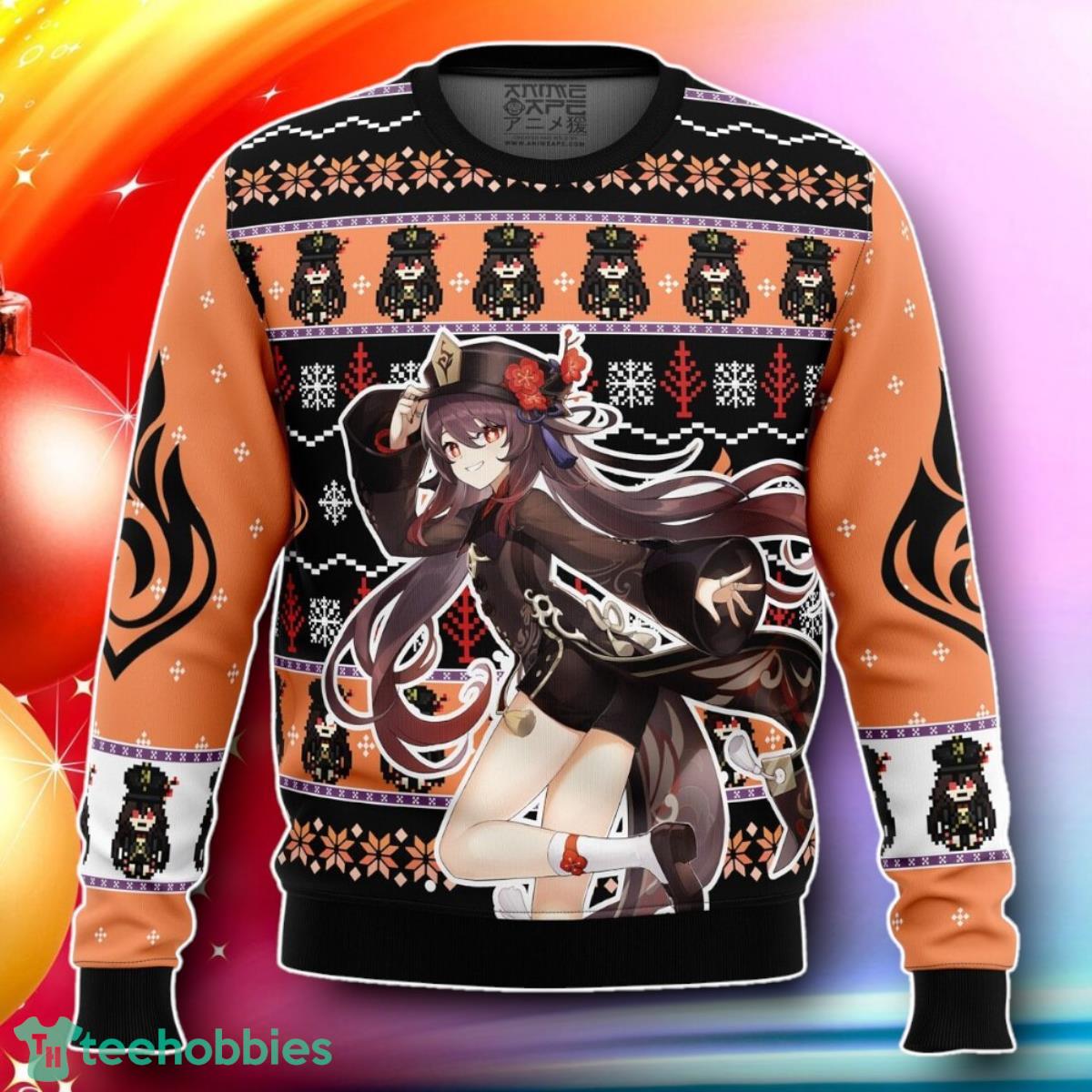 Hu Tao Genshin Impact Ugly Christmas Sweater Gift For Loved Ones