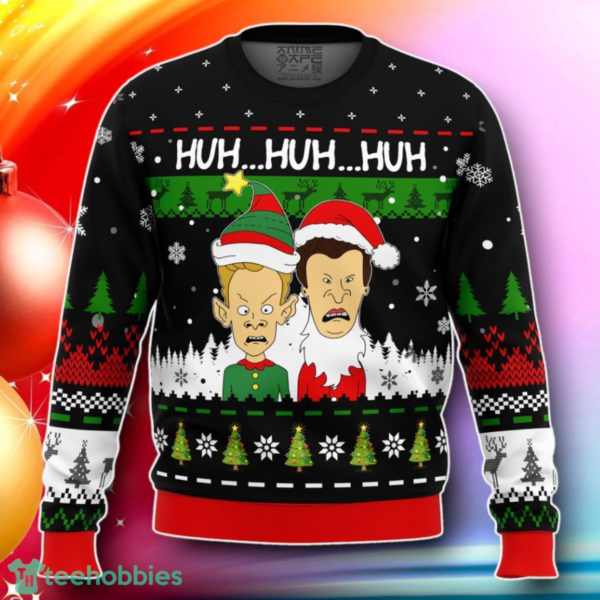 Huh…Huh…Huh… Beavis And Butthead Ugly Christmas Sweater Gift For Loved Ones