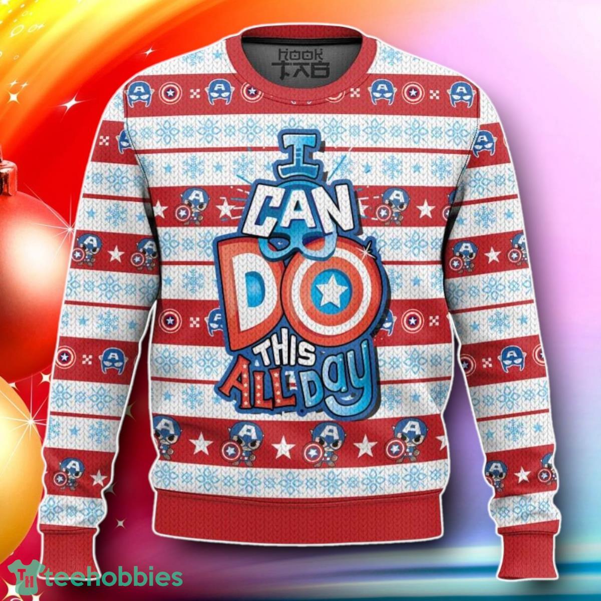 I Can Do This All Day Captain America Ugly Sweater Gift For Loved Ones