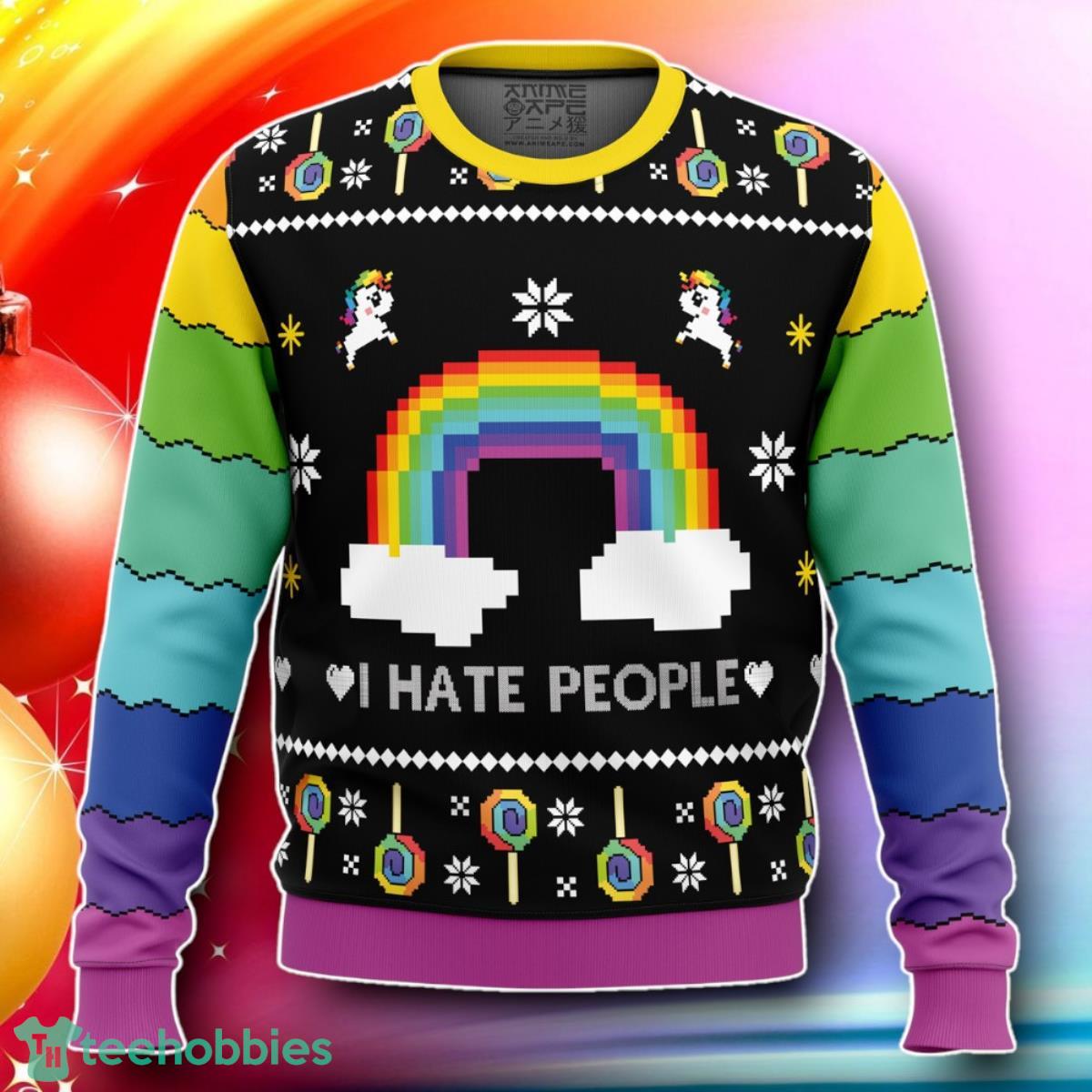 I Hate People Ugly Christmas Sweater Gift For Loved Ones