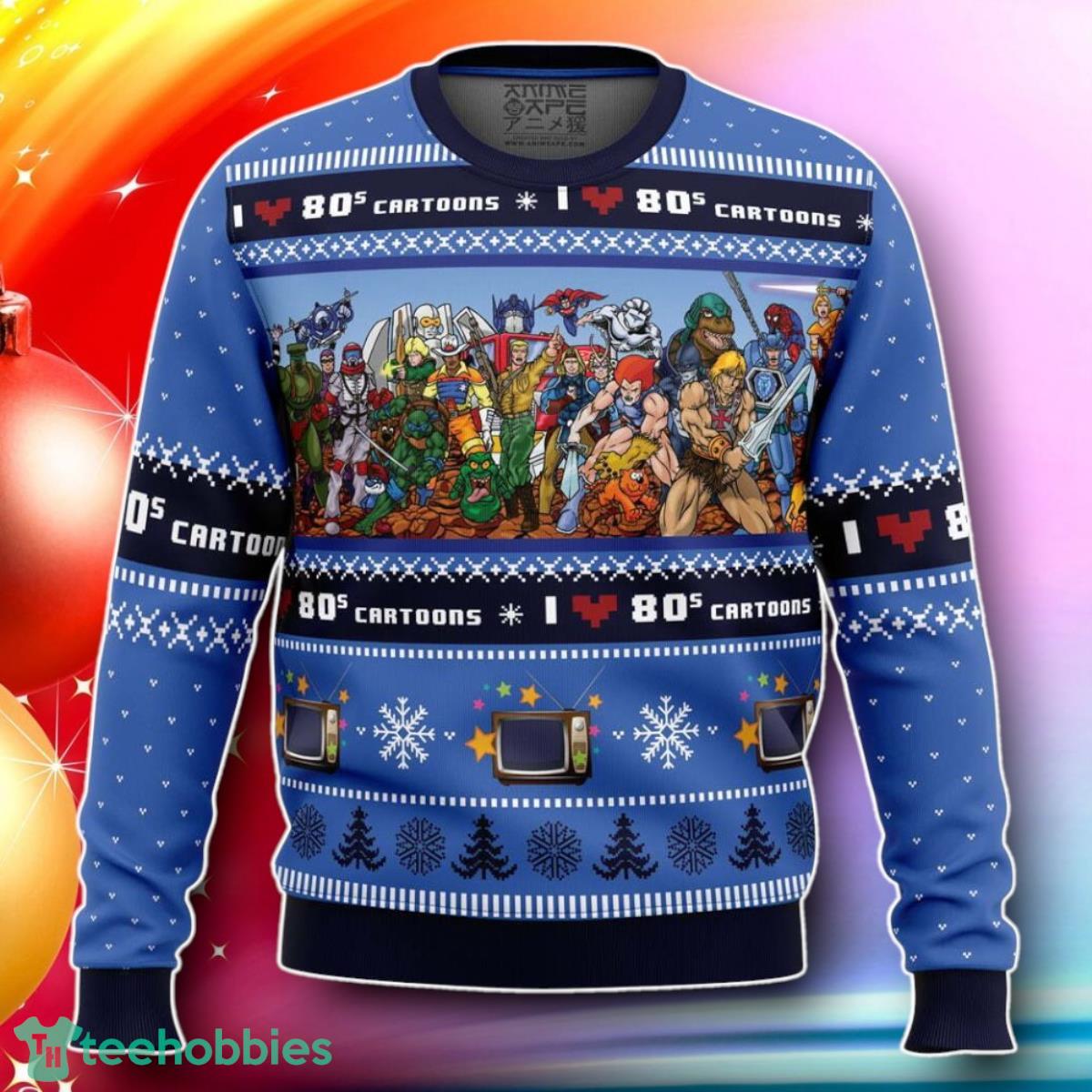 I Love The 80s Cartoons Ugly Christmas Sweater Gift For Loved Ones