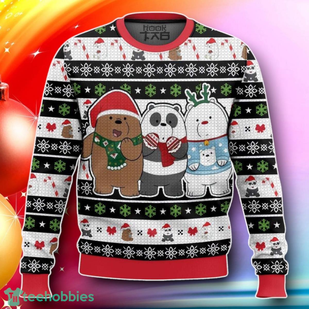 Ice Bear Cartoon Christmas Ugly Sweater Gift For Loved Ones