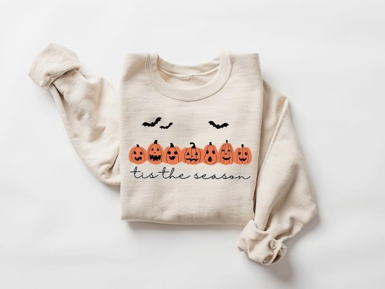 is The Season Halloween Sweatshirt,Halloween Sweatshirt,Spooky Season,Coffee Shirt,Halloween Gift Hoodie | DripVista.com