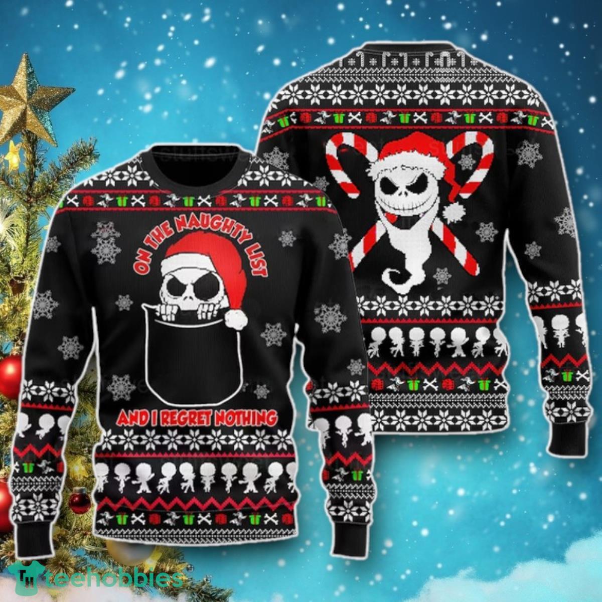 Jack Skellington Regret Nothing Christmas Ugly Sweater Special Gift
