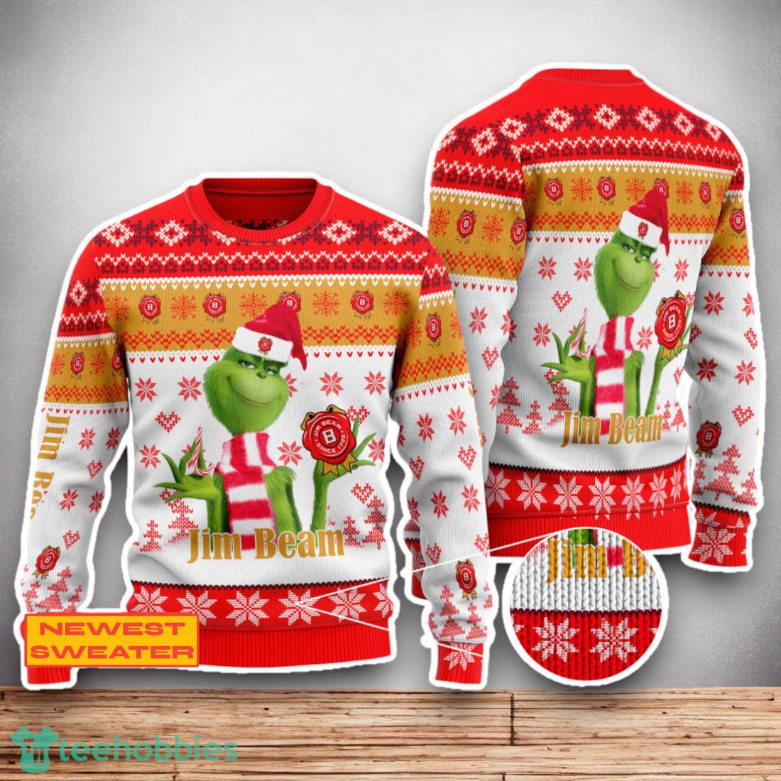Jim Beam The Grinch Ugly Christmas Sweater Christmas Special Gifts For Men Women