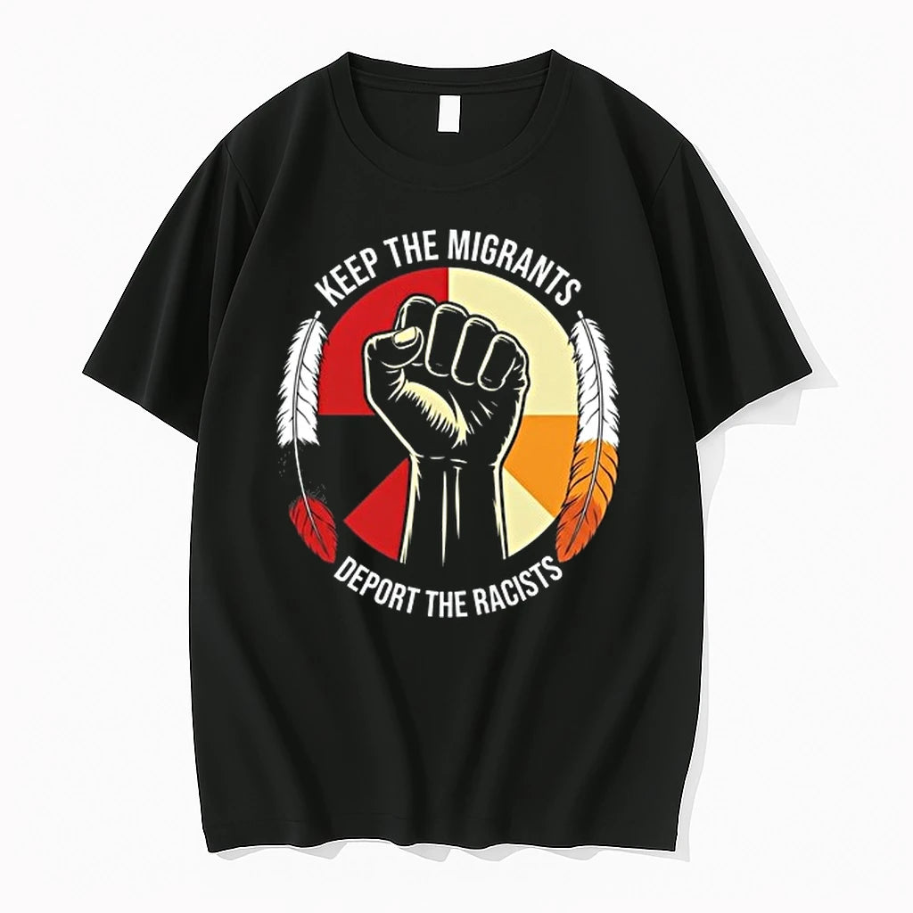 Keep The Migrants Deport The Racists 0 Tshirts Sweater