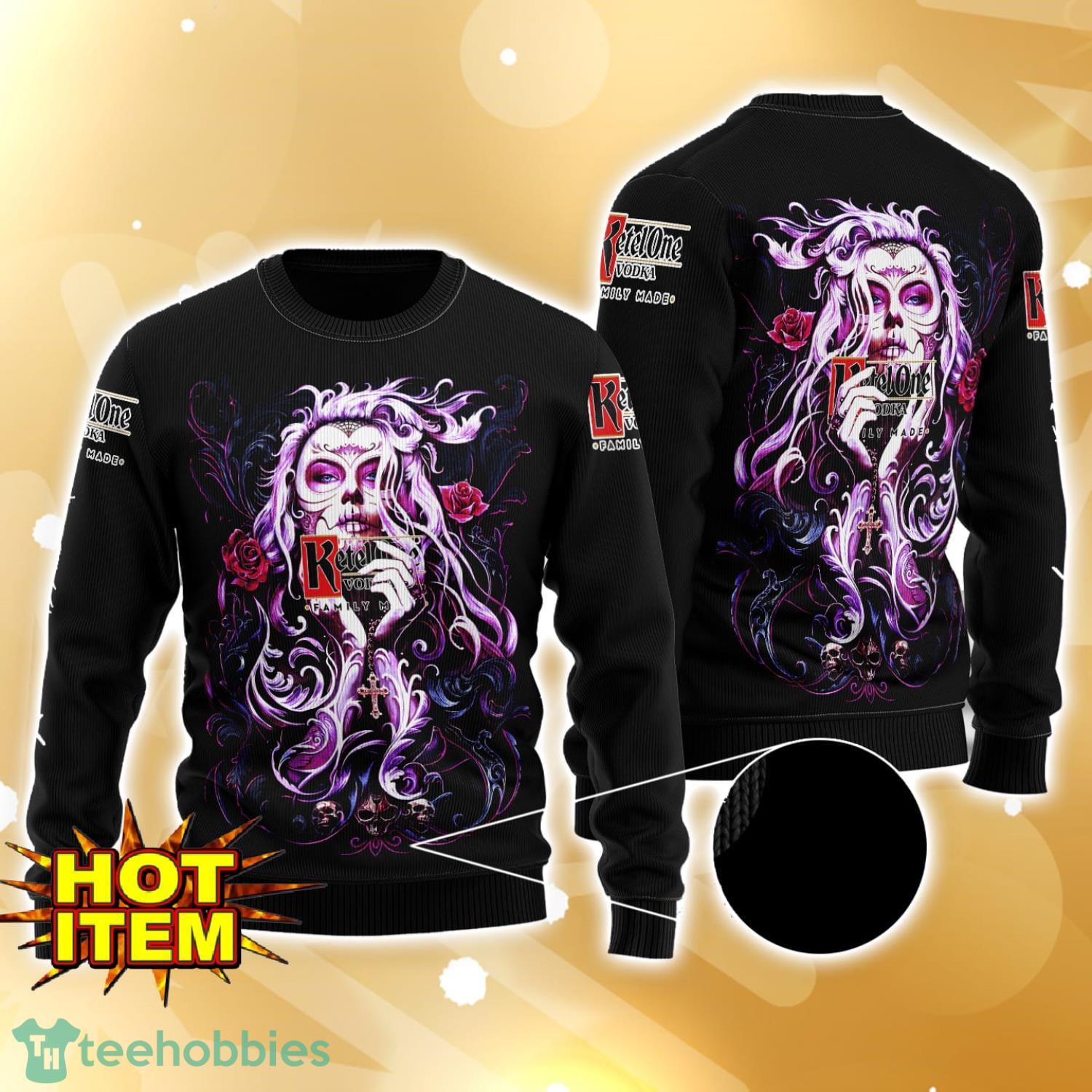 Ketel One Tattoo Girl 3D Ugly Christmas Sweater For Men And Women