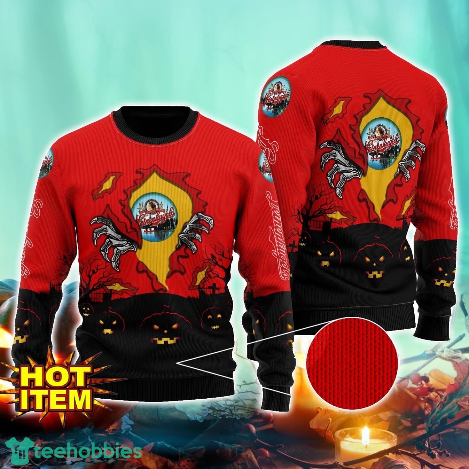 Leinenkugel’s Scary Night Halloween Hand Pull Out Halloween 3D Sweater For Men and Women