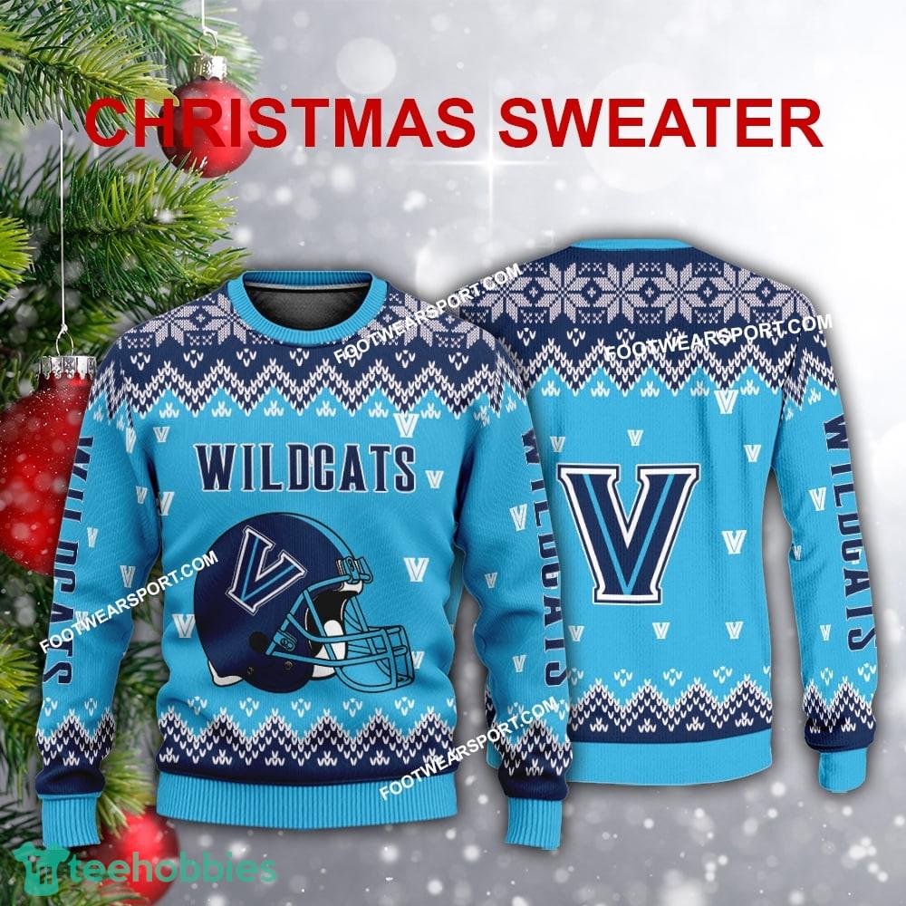 Logo Pattern Helmet Villanova Wildcats Christmas Sweater Gift Holidays