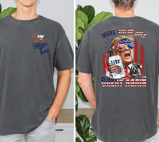 make 4th of july great again tshirt Cotton Man