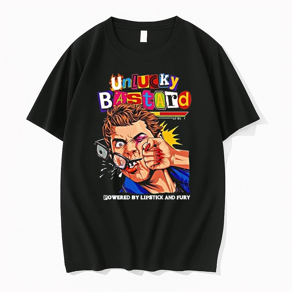 Man Unlucky Bastard Powered By Lipstick And Fury 0 Tshirts Sweater