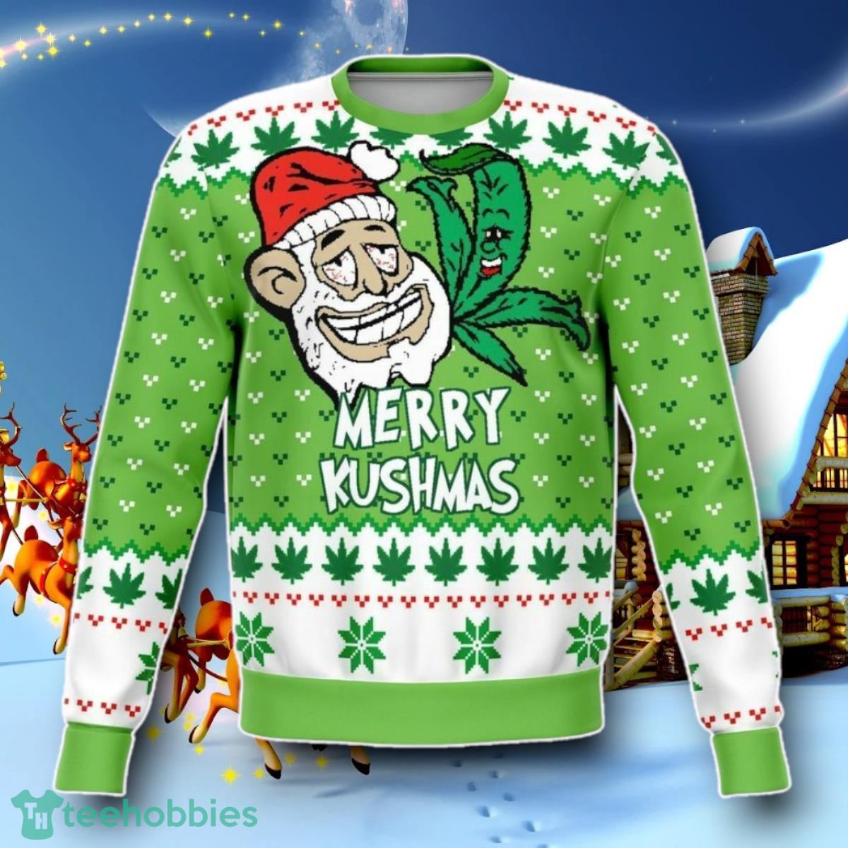 Merry Kushmas Ugly Christmas 3D Sweater Special Gift