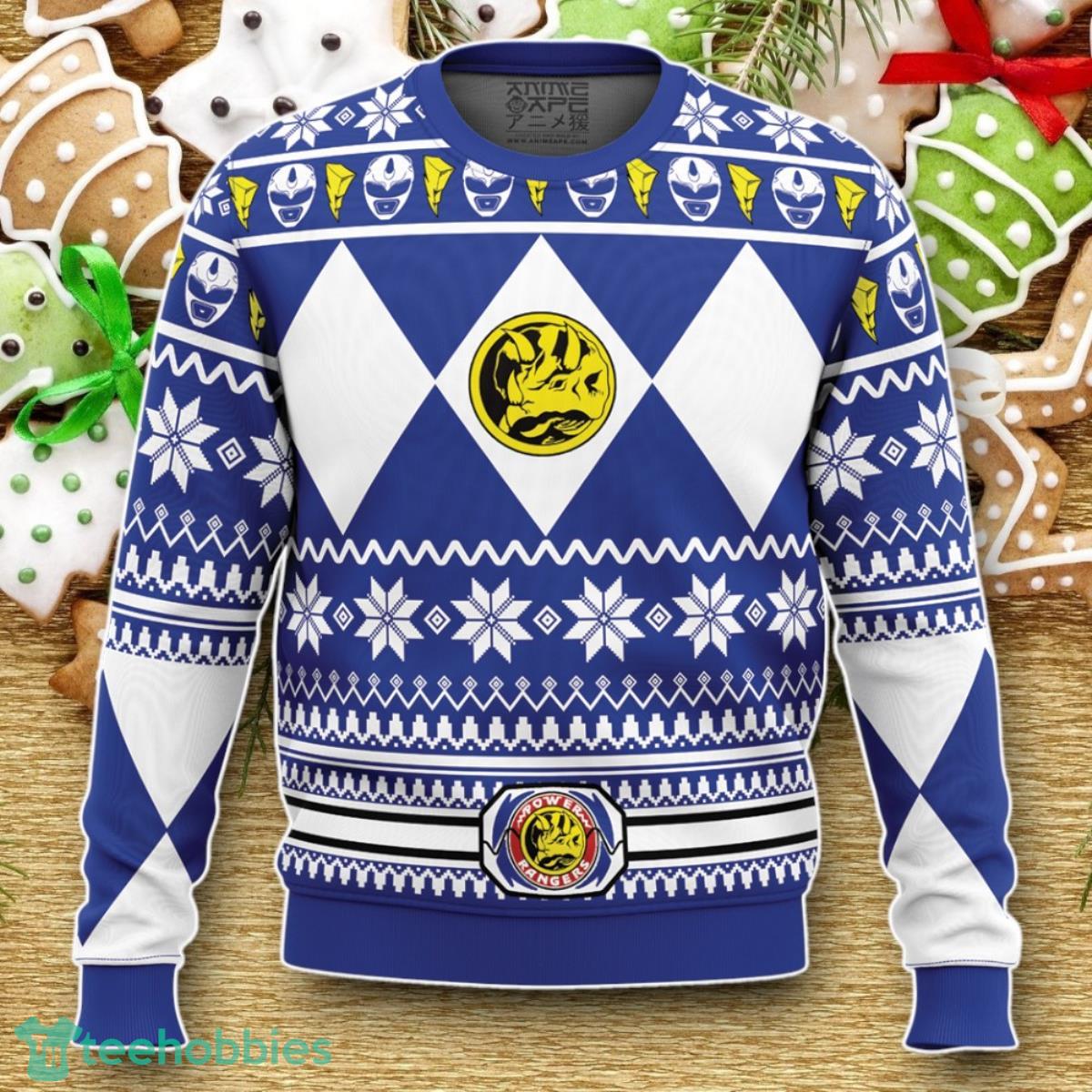 Mighty Morphin Blue Ranger Power Rangers Ugly Christmas Sweater Luxurious Gift For Loved Ones