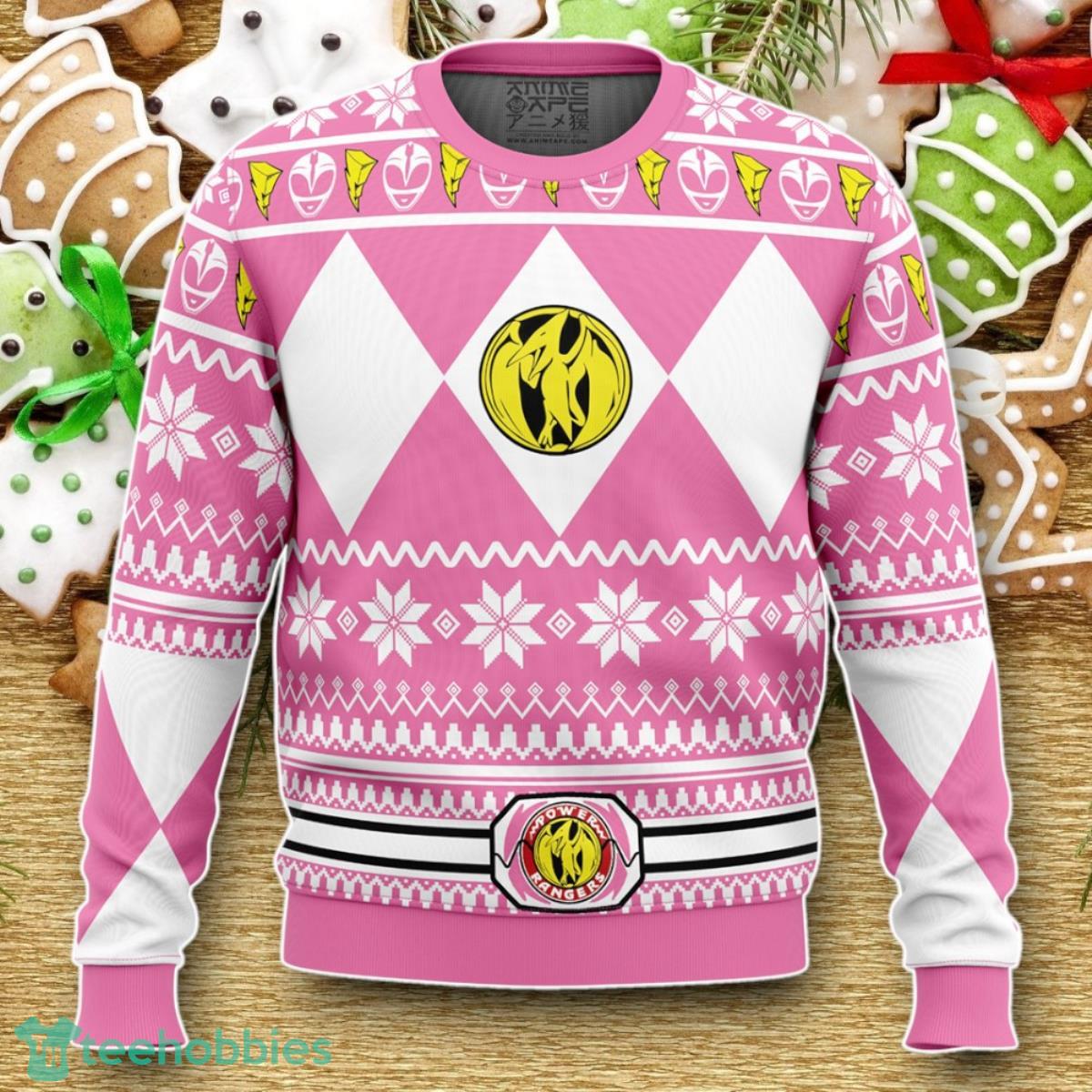 Mighty Morphin Pink Ranger Power Rangers Ugly Christmas Sweater Luxurious Gift For Loved Ones