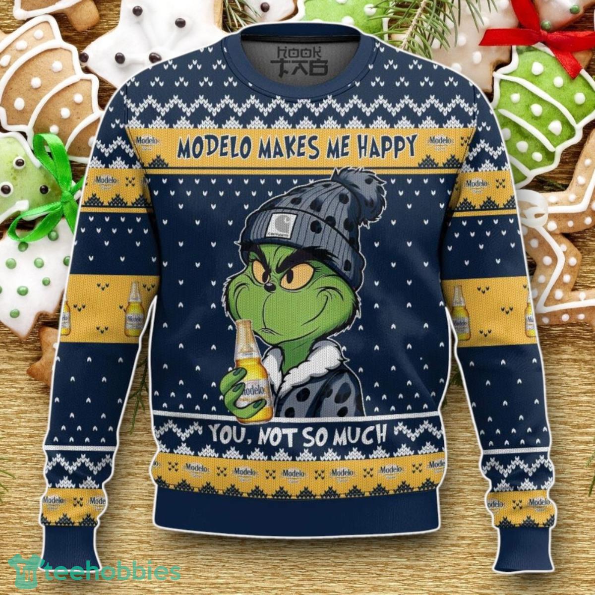 Modelo Makes Me Happy Ugly Sweater Luxurious Gift For Loved Ones