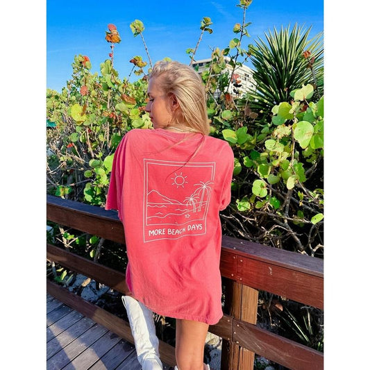 more beach days shirt, beach shirt, sunset shirt, trendy oversized shirt, summer shirt, polaroid picture, gift for her