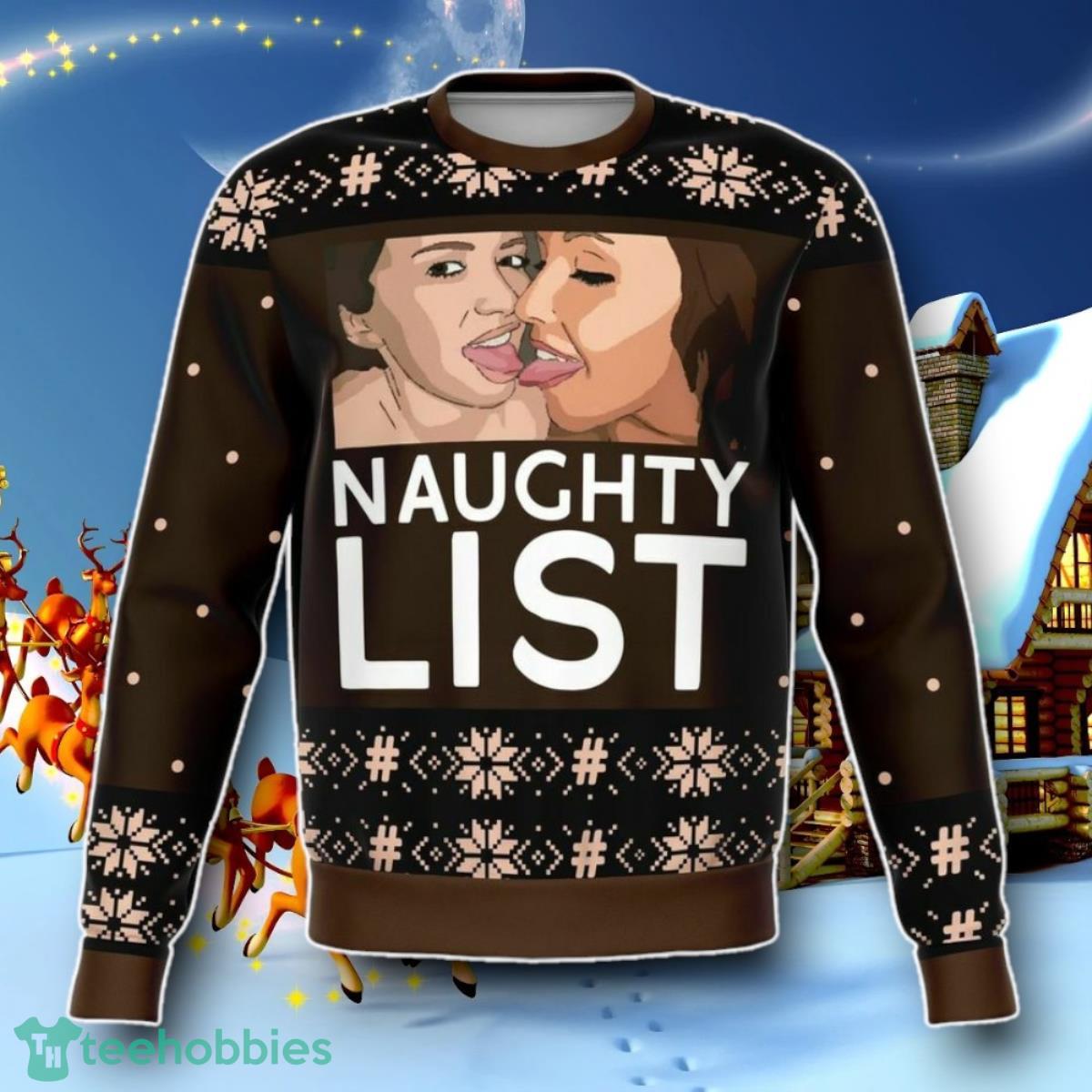 Naughty List Girls Ugly Christmas 3D Sweater Special Gift