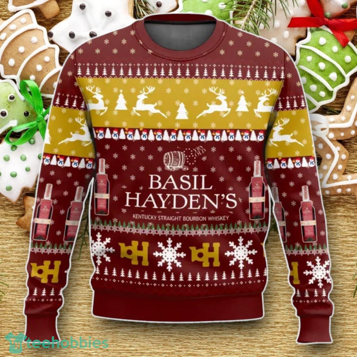 NEW Basil Hayden’s Christmas Ugly Christmas Sweater Luxurious Gift For Loved Ones