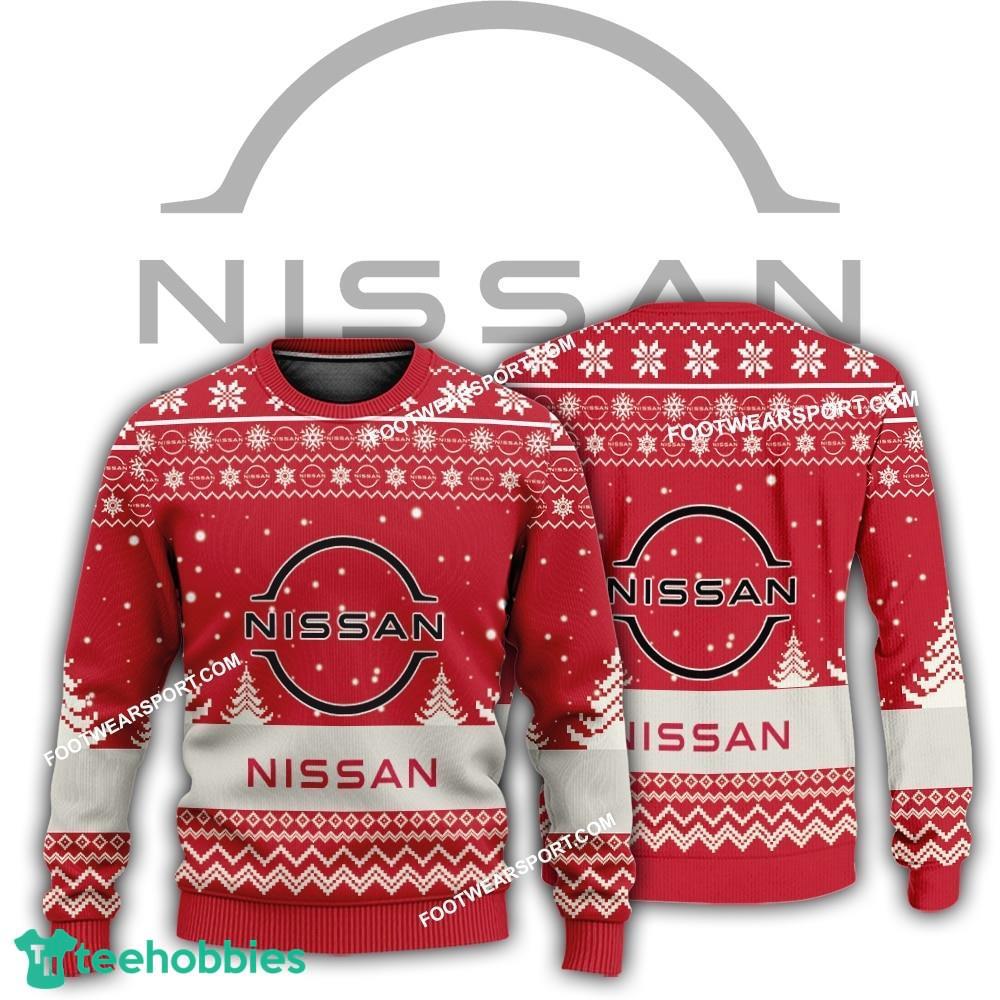 New Logo Nissan Car Racing Casual Ugly Christmas Sweater AOP Gift Holidays
