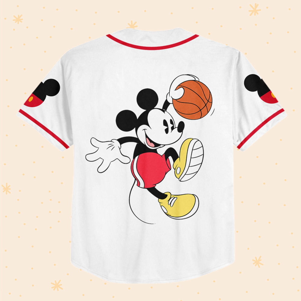 Get Your Personalized Baseball Jersey with Mickey Basketball Design - Customizable Sports Gear - Bafud