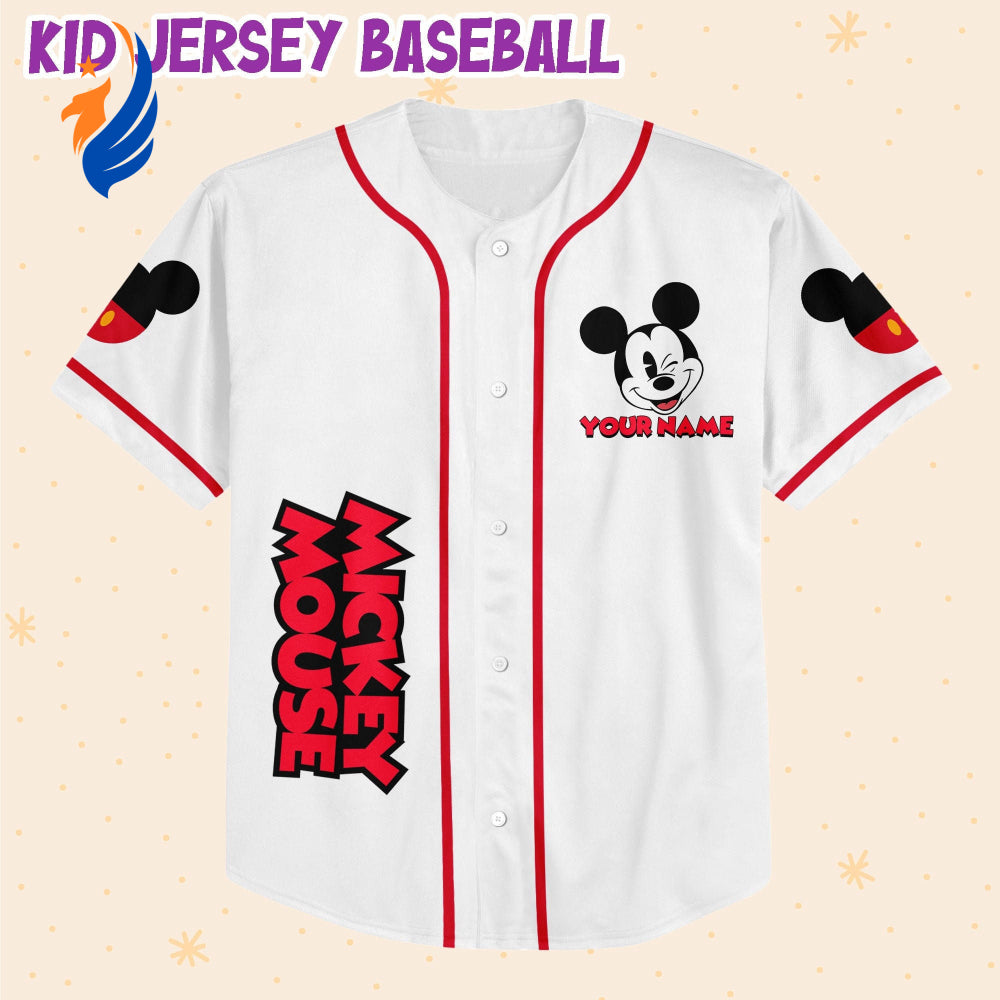 Get Your Personalized Baseball Jersey with Mickey Basketball Design - Customizable Sports Gear - Bafud