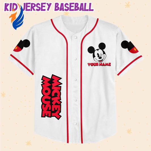 Get Your Personalized Baseball Jersey with Mickey Basketball Design - Customizable Sports Gear - Bafud