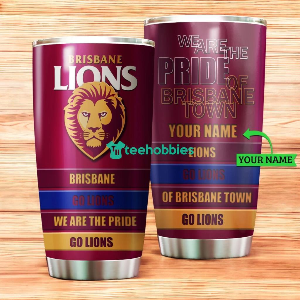 Personalized Brisbane Lions Tumbler Afl Tumbler Stainless Steel Tumbler