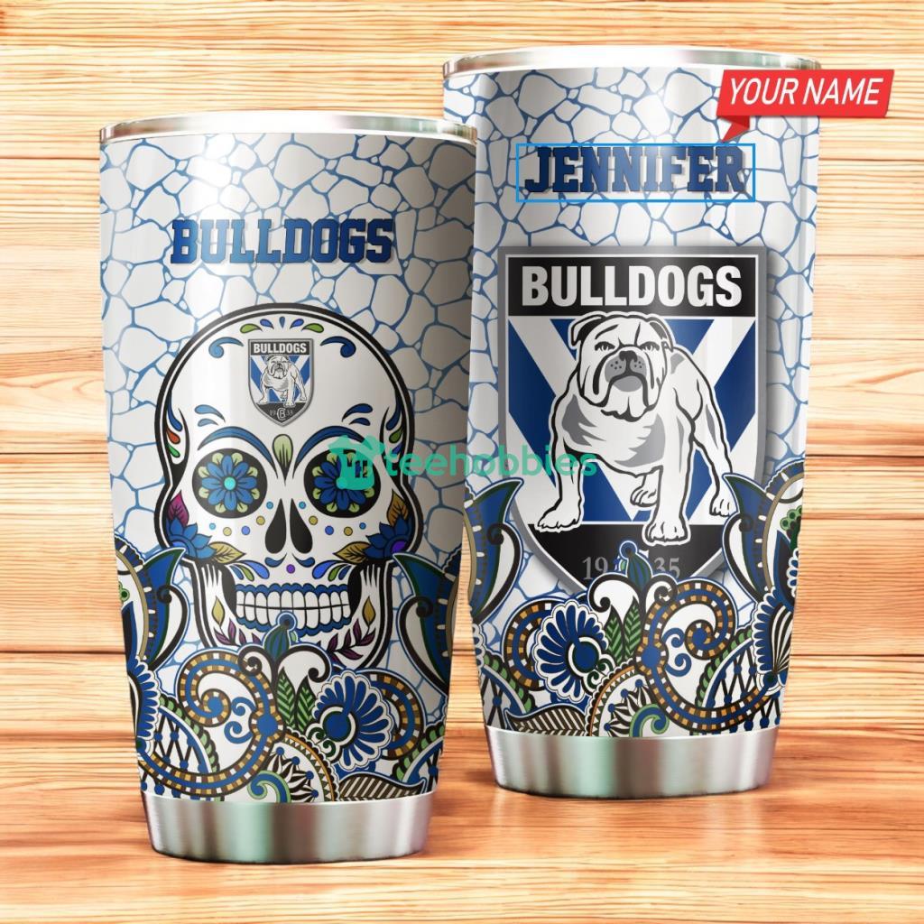 Personalized Canterbury Bankstown Bulldogs Tumbler Nrl Tumbler Flower Stainless Steel Tumbler