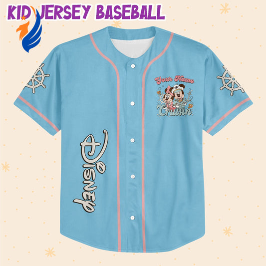 Custom Mickey Minnie Cruisin Baseball Jersey - Personalized Disney Sports Shirt - Bafud