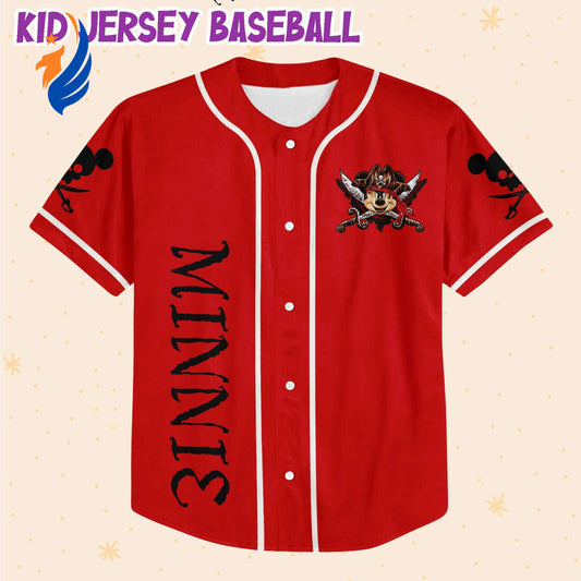 Custom Mickey Mouse Pirates Baseball Jersey - Personalized Disney Apparel - Bafud