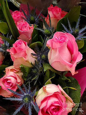 Pink Roses Bouquet Print