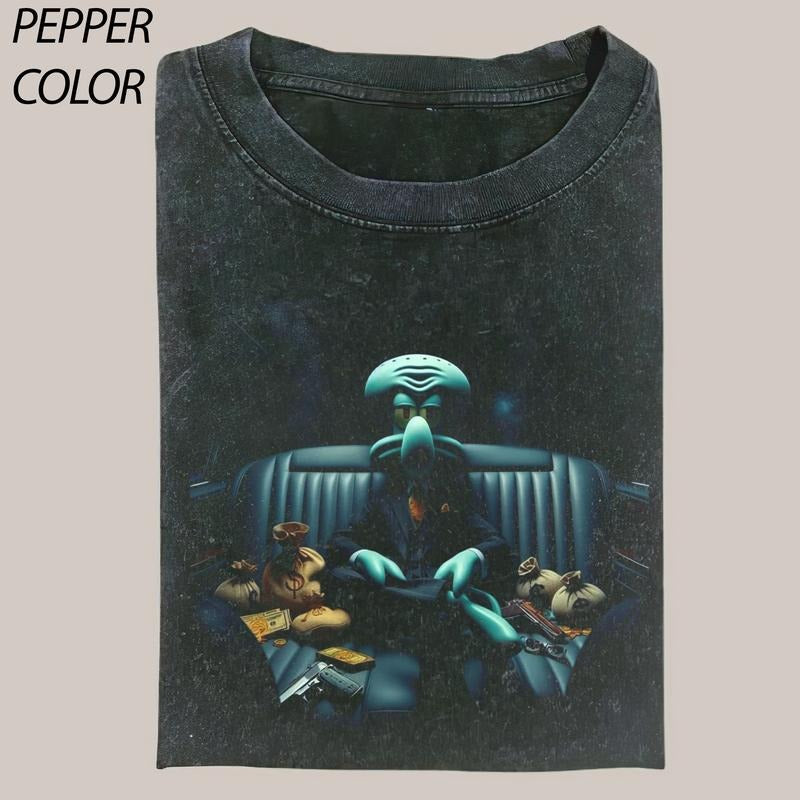 pongeBob SquarePants T-shirt, Rodger Bumpass shirt, if squidward was a king be like, Drip Cartoon Graphic Tee, Funny...