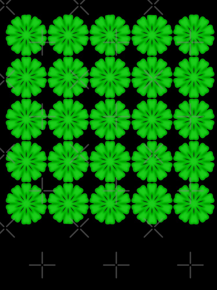 Emerald Floral Grid Pattern by AirCrayons27