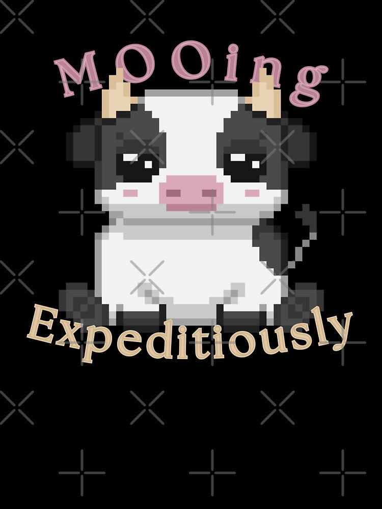 MOOing Expeditiously Pixel Art | Cozy Meme Plush by JAVbyBR