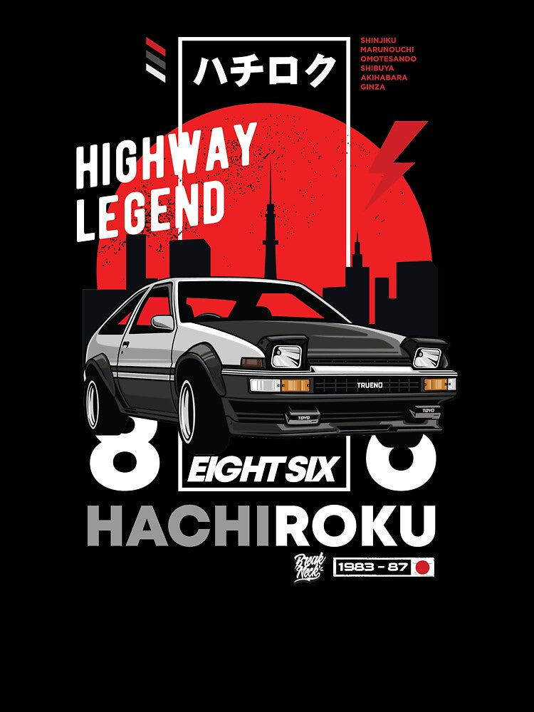 Toyota AE86 Trueno Hachiroku Eight Six Initial D JDM by anyteeworld