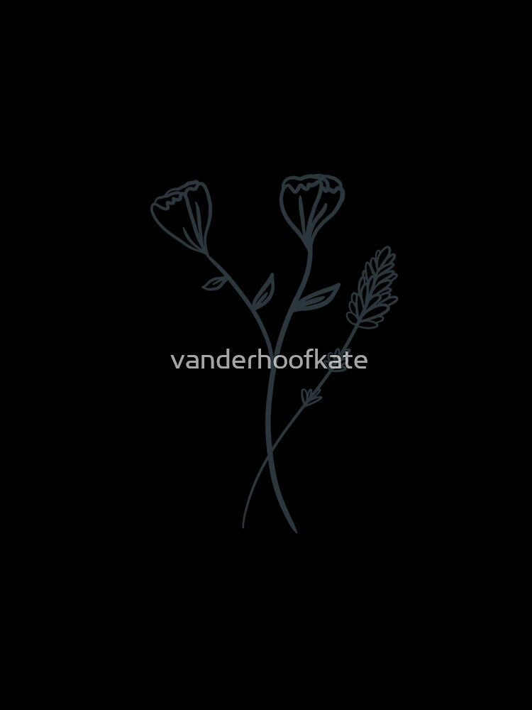 Simple little flowers (Navy) by vanderhoofkate