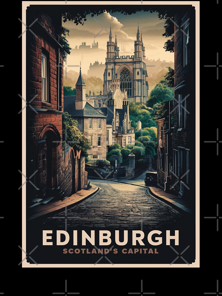 Edinburgh Vintage Travel Poster by TravelerRat