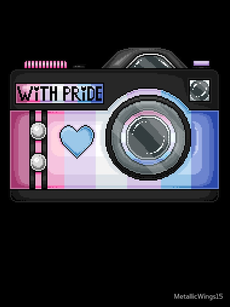 Bigender Pride Pixel Camera by MetallicWings15