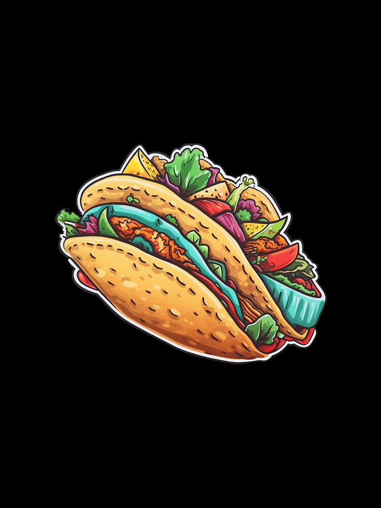 Cute taco sticker by niftyfifty