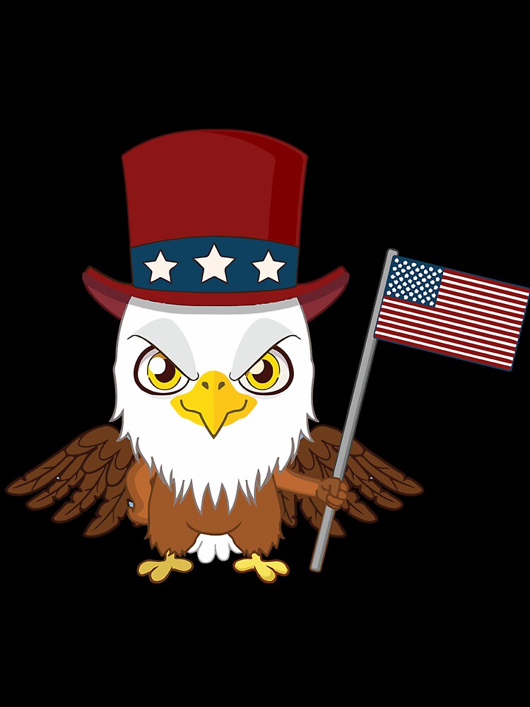 Patriotic American Eagle Holding USA American Flag T-Shirt by AllStarMerch