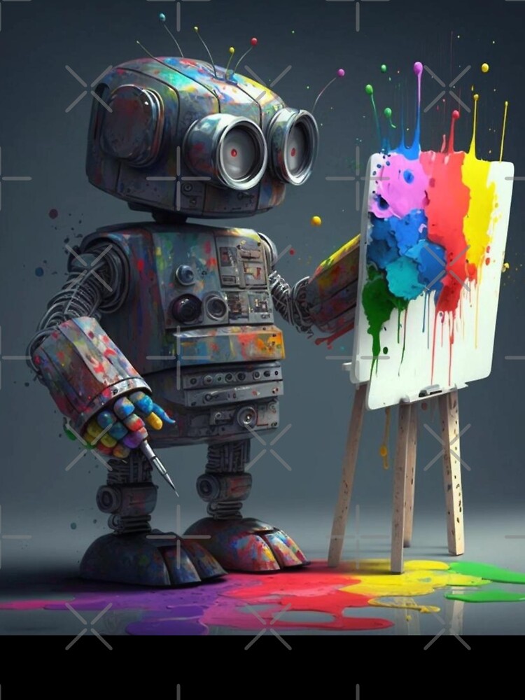 Robot street art by AntonininEpics