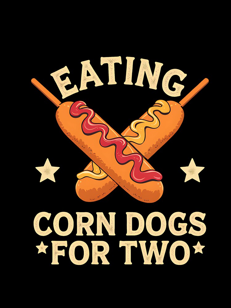 Eating Corn Dogs For Two Street Food Corndog Lover Corndog by IhanVaanMaArt