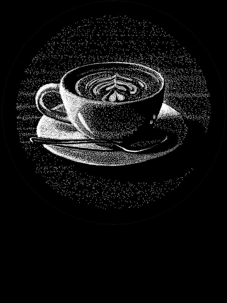 Stippling Latte Illustration by HalpinDesign