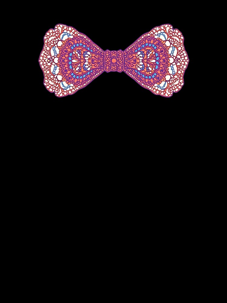 Pink floral lace bow by uunaa