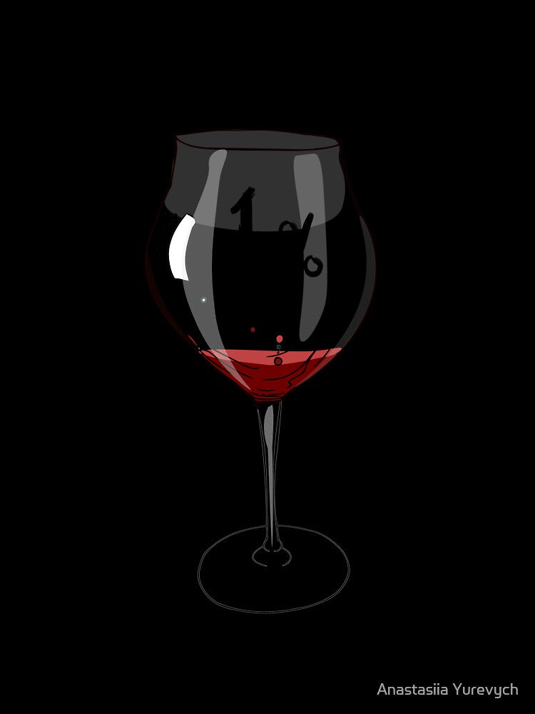 A glass of sweet wine. Red wine. by Anastasiia Yurevych