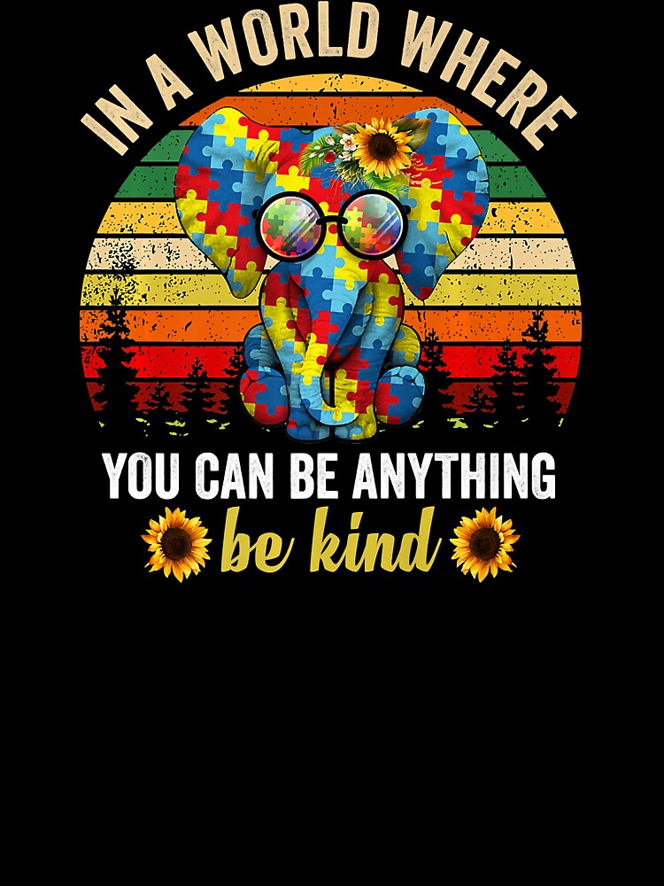 Autism with Positive Quote Elephant Gift Women Girl Premium T-Shirt by JamesClarke84