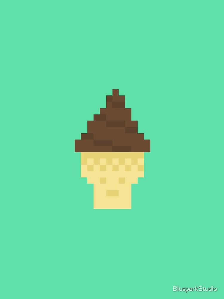 Cute Pixelios Ice cream - Chocolate by BlusparkStudio
