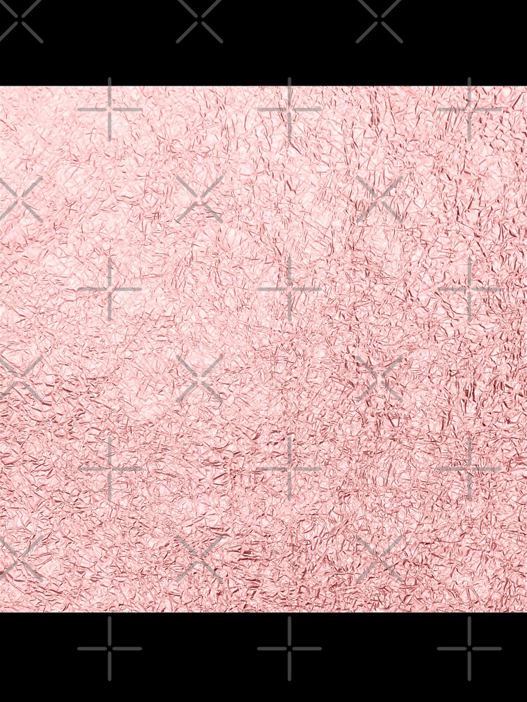 Blush Crumpled Pink Faux Metal by MysticMarble