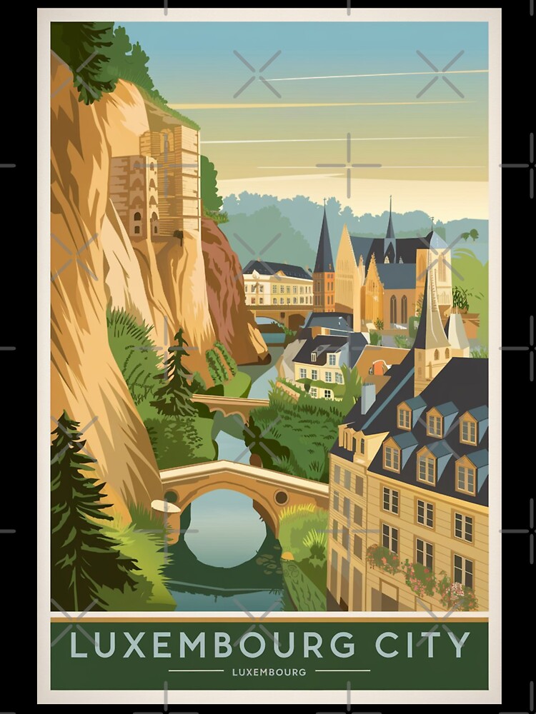 Luxembourg Vintage Travel Poster by TravelerRat
